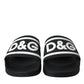 Black White Sandals Rubber Beachwear Shoes
