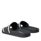 Black White Sandals Rubber Beachwear Shoes