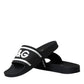 Black White Sandals Rubber Beachwear Shoes