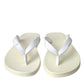 White Leather Slides Sandals Beachwear Shoes