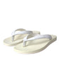 White Leather Slides Sandals Beachwear Shoes