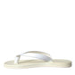 White Leather Slides Sandals Beachwear Shoes