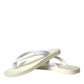 White Leather Slides Sandals Beachwear Shoes