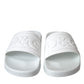 White Rubber Slides Sandals Beachwear Shoes