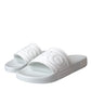 White Rubber Slides Sandals Beachwear Shoes