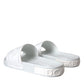 White Rubber Slides Sandals Beachwear Shoes