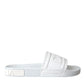 White Rubber Slides Sandals Beachwear Shoes