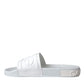 White Rubber Slides Sandals Beachwear Shoes