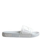 White Rubber Slides Sandals Beachwear Shoes