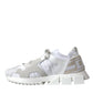 White Mesh Sorrento Trekking Sneakers Men Shoes