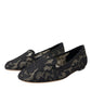 Black Floral Taormina Lace Loafer Flat Shoes