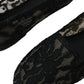 Black Floral Taormina Lace Loafer Flat Shoes