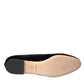 Black Velvet DG Heart Loafers Flats Shoes