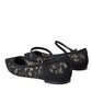 Black Taormina Lace Bellucci Flats Shoes