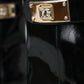 Black Logo Appliqué Leather Ankle Boots Shoes