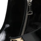 Black Logo Appliqué Leather Ankle Boots Shoes