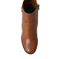 Brown Leather AMORE Heels Ankle Boots Shoes
