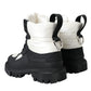 Black White Logo Padded Trekking Boots Shoes