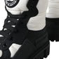 Black White Logo Padded Trekking Boots Shoes
