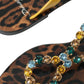 Multicolor Crystal Sandals Flip Flops Shoes