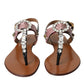 Multicolor Crystal Sandals Flip Flops Shoes