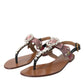 Multicolor Crystal Sandals Flip Flops Shoes