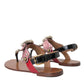 Multicolor Crystal Sandals Flip Flops Shoes