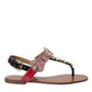 Multicolor Crystal Sandals Flip Flops Shoes