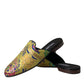 Multicolor Jacquard DG Logo Mule Flat Sandals Shoes