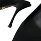 Black Crystal Charmeuse Slingbacks Shoes