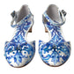 White Majolica Mary Janes Heels Pumps Shoes