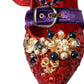 Red Sequined Crystal Mary Janes Pumps Shoes