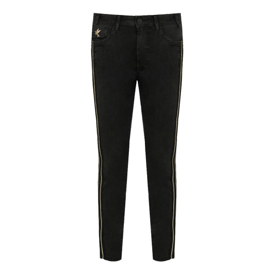 Black Cotton Jeans & Pant