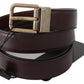 Brown Leather Gold Buckle Men Belt