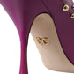 Purple Embellished High Heels Pumps Shoes