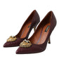 Bordeaux Leather Heart DEVOTION Pumps Shoes