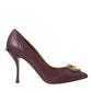 Bordeaux Leather Heart DEVOTION Pumps Shoes