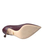 Bordeaux Leather Heart DEVOTION Pumps Shoes