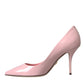 Light Pink Patent Leather Pump Heels Shoes