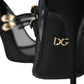 Black Mesh Mary Janes Heels Pumps Shoes