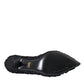 Black Cordonetto Ricamo Pump Heels Shoes