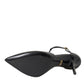 Black Patent Leather T-strap Heel Pumps Shoes