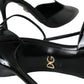 Black Patent Leather T-strap Heel Pumps Shoes