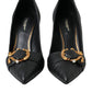Black Devotion Leather Heels Pumps Shoes