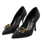 Black Devotion Leather Heels Pumps Shoes
