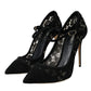Black Taormina Lace Mary Janes Pumps Shoes