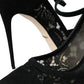 Black Taormina Lace Mary Janes Pumps Shoes