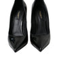 Black Patent Leather High Heels Pumps Shoes