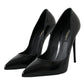 Black Patent Leather High Heels Pumps Shoes