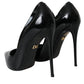 Black Patent Leather High Heels Pumps Shoes
